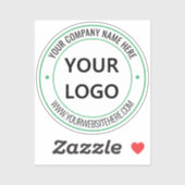 Benutzerdefiniertes Logo und Text rund um Aufklebe Aufkleber (Blatt)