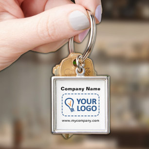 Benutzerdefiniertes Logo und Text-Waterproof-Platz Schlüsselanhänger