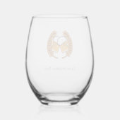 Benutzerdefiniertes Logo und Text-Wein-Glas Weinglas Ohne Stiel (Rückseite)