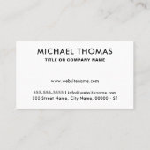 Benutzerdefiniertes Logo und Text weiß oder in jed Visitenkarte (Rückseite)