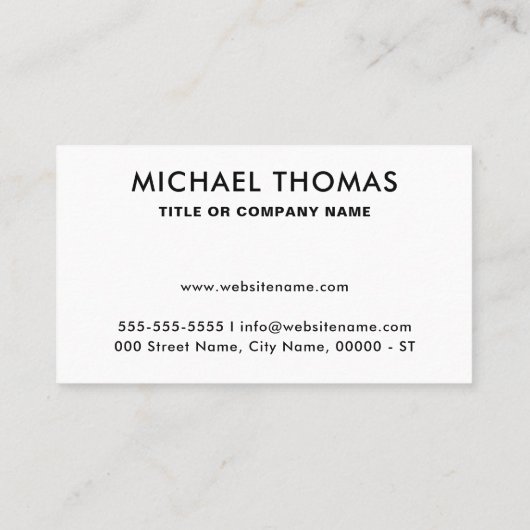 Benutzerdefiniertes Logo und Text weiß oder in jed Visitenkarte (Rückseite)