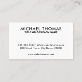 Benutzerdefiniertes Logo und Text weiß oder in jed Visitenkarte (Rückseite)