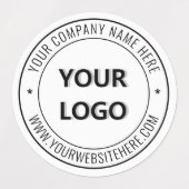 Benutzerdefiniertes Logo und Text - Werbegeschäft Etiketten (Design 2)