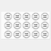 Benutzerdefiniertes Logo und Text - Werbegeschäft Etiketten (Blatt)