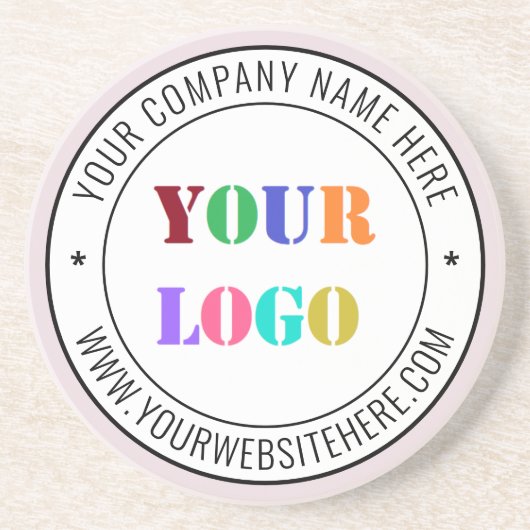 Benutzerdefiniertes Logo und Text - Werbegeschäft Getränkeuntersetzer (Vorne)