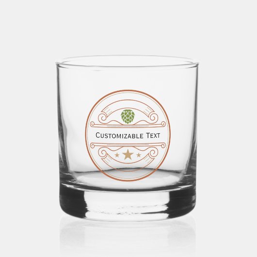 Benutzerdefiniertes Logo und Text-Whiskey-Glas Whiskyglas (Vorderseite)