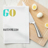 Benutzerdefiniertes Logo und Textfirma Küchentüche Geschirrtuch (Viertel Falte)