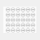 Benutzerdefiniertes Logo und Textsatz Etiketten (Blatt)