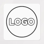 Benutzerdefiniertes Logo und Textsatz Etiketten (Design 1)