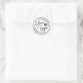 Benutzerdefiniertes Logo Unternehmen Runder Aufkleber (Tasche)