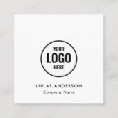 Benutzerdefiniertes Logo Verbindung mit US Square Quadratische Visitenkarte (Vorderseite)