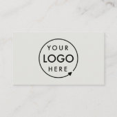 Benutzerdefiniertes Logo | Vertikales Silver Gray Visitenkarte (Rückseite)