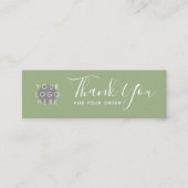 Benutzerdefiniertes Logo Vielen Dank, dass Sie auf Mini Visitenkarte (Vorderseite)