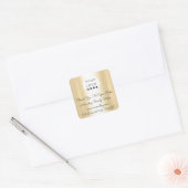 Benutzerdefiniertes Logo Vielen Dank, dass Sie die Quadratischer Aufkleber (Umschlag)