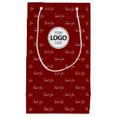 Benutzerdefiniertes Logo Vielen Dank, Pattern Rot Kleine Geschenktüte (Vorderseite)
