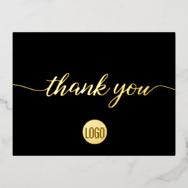Benutzerdefiniertes Logo Vielen Dank Script Kunden Folie Einladungspostkarte