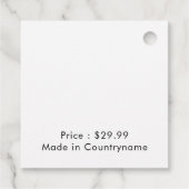 Benutzerdefiniertes Logo von Rosa Unicorn Holograp Geschenkanhänger (Rückseite)