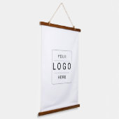 Benutzerdefiniertes Logo Wandteppich Mit Holzrahmen (Gewinkelt)