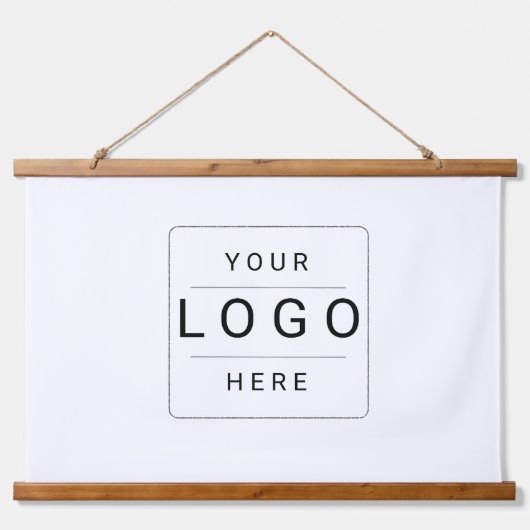 Benutzerdefiniertes Logo Wandteppich Mit Holzrahmen (Vorne)