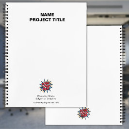 Benutzerdefiniertes Logo, Website, Name, Weiß Notizblock