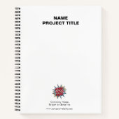 Benutzerdefiniertes Logo, Website, Name, Weiß Notizblock (Vorderseite)