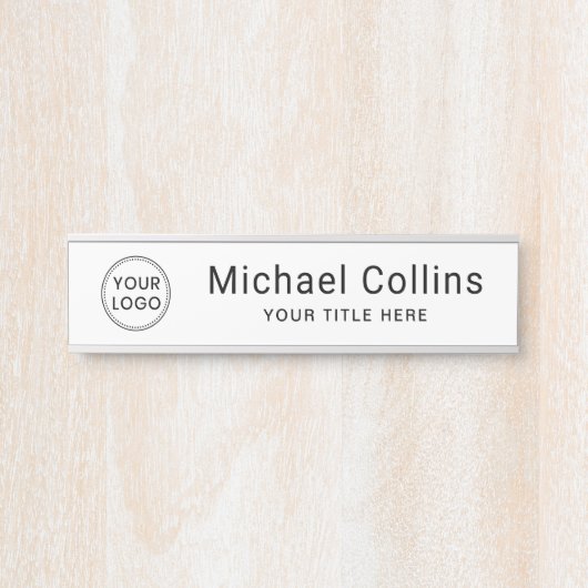 Benutzerdefiniertes Logo weiß oder beliebiger Farb Türschild (Vorderseite )