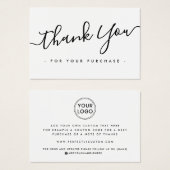 Benutzerdefiniertes Logo weiß oder jede Farbe Dank (Vorne & Hinten)