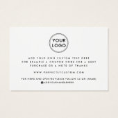 Benutzerdefiniertes Logo weiß oder jede Farbe Dank (Rückseite)