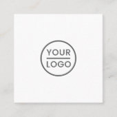 Benutzerdefiniertes Logo, weiß, quadratisch, beruf Quadratische Visitenkarte (Vorderseite)