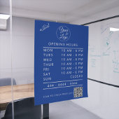 Benutzerdefiniertes Logo Weißes Geschäftsjahr Öffn Fensteraufkleber