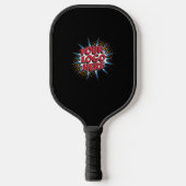 Benutzerdefiniertes Logo Werbe Schwarz Pickleball Schläger (Vorderseite)