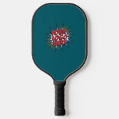 Benutzerdefiniertes Logo Werbe Teal Pickleball Schläger (Vorderseite)