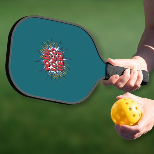 Benutzerdefiniertes Logo Werbe Teal Pickleball Schläger