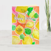 Benutzerdefiniertes Logo Whimsisfarbene Zitronen G Karte (Vorderseite)