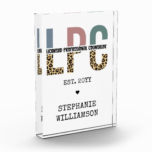 Benutzerdefiniertes LPC-lizenziertes Berufliches R Fotoblock (Links)