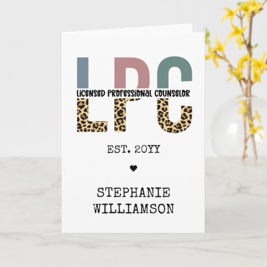 Benutzerdefiniertes LPC-lizenziertes Berufliches R Karte (Gelbe Blume)