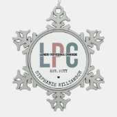 Benutzerdefiniertes LPC-lizenziertes Berufliches R Schneeflocken Zinn-Ornament (Vorderseite)