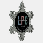 Benutzerdefiniertes LPC-lizenziertes Berufliches R Schneeflocken Zinn-Ornament (Links)