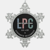 Benutzerdefiniertes LPC-lizenziertes Berufliches R Schneeflocken Zinn-Ornament (Vorderseite)