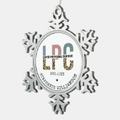 Benutzerdefiniertes LPC-lizenziertes Berufliches R Schneeflocken Zinn-Ornament (Rechts)