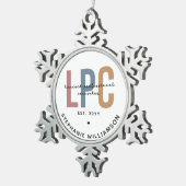 Benutzerdefiniertes LPC-lizenziertes Berufliches R Schneeflocken Zinn-Ornament (Rechts)