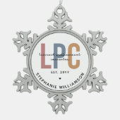 Benutzerdefiniertes LPC-lizenziertes Berufliches R Schneeflocken Zinn-Ornament (Vorderseite)