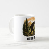 Benutzerdefiniertes lustiges Bigfoot-Sasquatch-Des Kaffeetasse (Vorderseite Links)