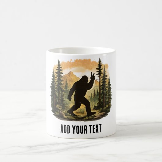 Benutzerdefiniertes lustiges Bigfoot-Sasquatch-Des Kaffeetasse (Mittel)