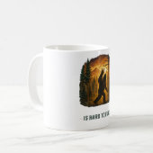 Benutzerdefiniertes lustiges Bigfoot-Sasquatch-Des Kaffeetasse (Vorderseite Links)