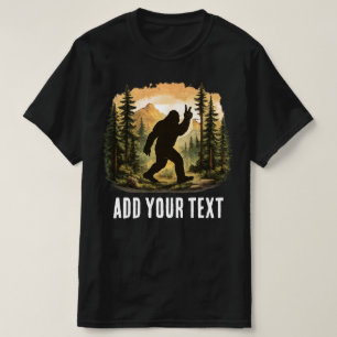 Benutzerdefiniertes Lustiges Bigfoot Sasquatch Des T-Shirt