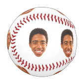 Benutzerdefiniertes lustiges Gesicht ausgeschnitte Baseball (Vorderseite Links)