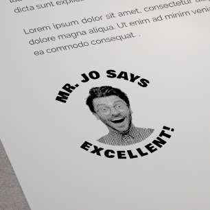 Benutzerdefiniertes lustiges Lehrer-Foto Hervorra Gummistempel