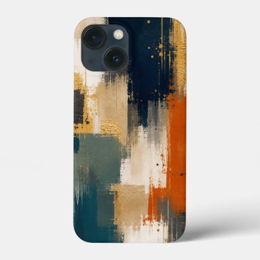 Benutzerdefiniertes Luxus-Gold-Navy-Abstraktes Mod Case-Mate iPhone Hülle (Rückseite)