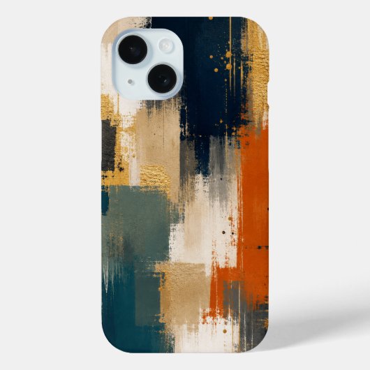 Benutzerdefiniertes Luxus-Gold-Navy-Abstraktes Mod Case-Mate iPhone Hülle (Rückseite)
